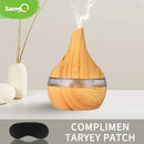 Saengq umidificador elétrico aroma difusor de ar madeira umidificador ar ultra-sônico óleo essencial aromaterapia fabricante névoa fria para casa