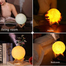 Lua Umidificador de Ar, 800ml, Essential Oil Aroma Difusor com Luz LED Quente, Cabo de Alimentação USB, Ultrasonic, Cool Mist, Operação Silenciosa.