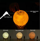 Lua Umidificador de Ar, 800ml, Essential Oil Aroma Difusor com Luz LED Quente, Cabo de Alimentação USB, Ultrasonic, Cool Mist, Operação Silenciosa.