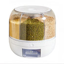 Recipiente De Arroz Com Caixa De Dispensador, Máquina De Separação De Arroz 360 °, Frascos De Armazenamento De Cozinha, Selo De Alimentos, Utensílios De Cozinha, Armazenamento De Grãos