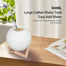 Lua Umidificador de Ar, 800ml, Essential Oil Aroma Difusor com Luz LED Quente, Cabo de Alimentação USB, Ultrasonic, Cool Mist, Operação Silenciosa.