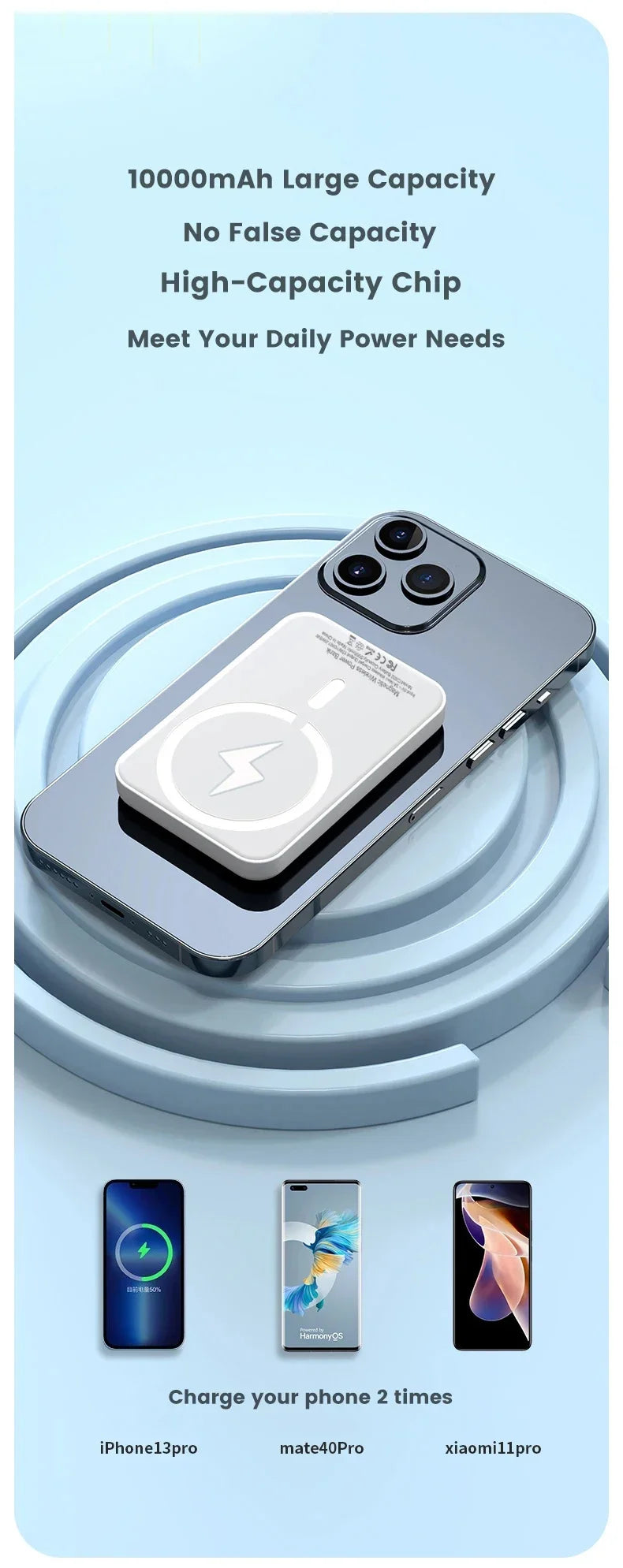 Banco de potência magnético para iphone magsafe bateria externa portátil carregador sem fio para apple original powerbank bateria sobressalente