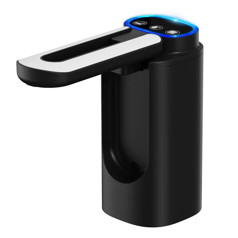 Distribuidor de água automático para garrafa de 5 galões, carregamento tipo C, portátil, elétrico, preto