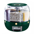 Recipiente De Arroz Com Caixa De Dispensador, Máquina De Separação De Arroz 360 °, Frascos De Armazenamento De Cozinha, Selo De Alimentos, Utensílios De Cozinha, Armazenamento De Grãos