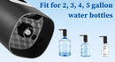 Distribuidor de água automático para garrafa de 5 galões, carregamento tipo C, portátil, elétrico, preto