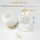 Lua Umidificador de Ar, 800ml, Essential Oil Aroma Difusor com Luz LED Quente, Cabo de Alimentação USB, Ultrasonic, Cool Mist, Operação Silenciosa.