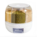 Recipiente De Arroz Com Caixa De Dispensador, Máquina De Separação De Arroz 360 °, Frascos De Armazenamento De Cozinha, Selo De Alimentos, Utensílios De Cozinha, Armazenamento De Grãos